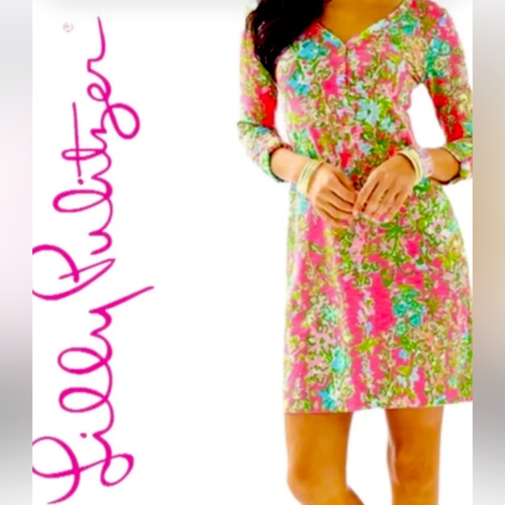 Lily Pulitzer- flamingo dress. Never worn. 100% cotton
